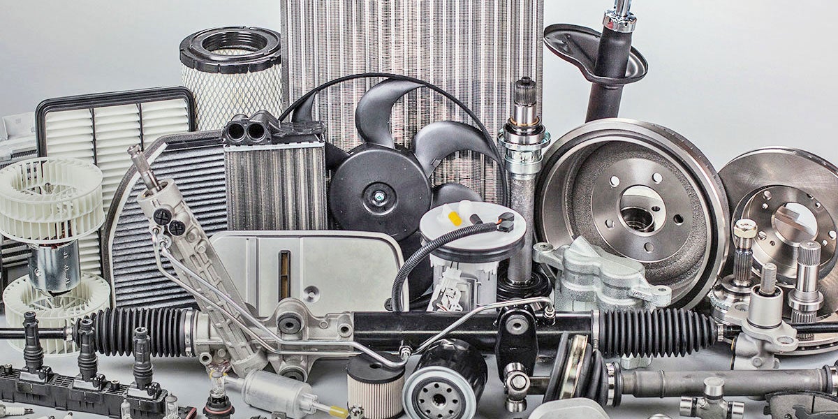 Collection of auto parts